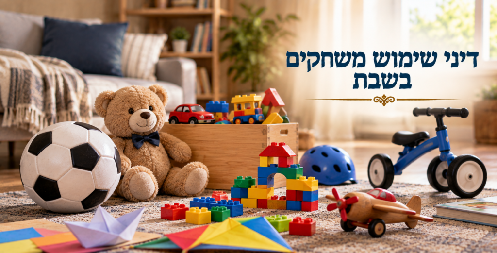 כדור, משחקי הרכבה ותלת אופן בחדר ילדים – דיני משחקים בשבת